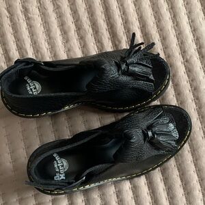 Dr. Martens Black Leather Tassel Shoes